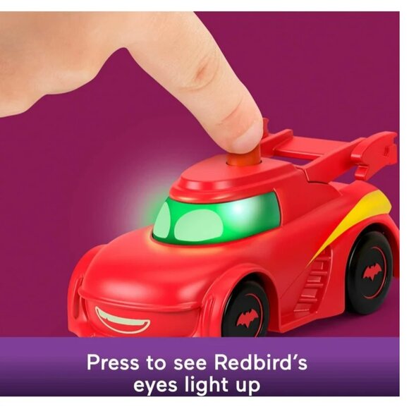 FISHER-PRICE DC Batwheels Light-Up Toy Cars 2-Pack, Redbird and Batwing -NEW - Picture 4 of 6